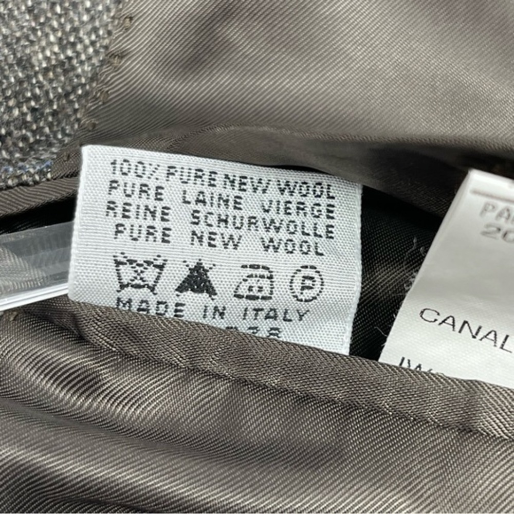 Canali made in Italy Sportcoat Window Pane Bemberg Wool Surgion Cuffs Vent 46L - Picture 15 of 15